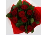 1 Dozen Red Roses - 12 Stem Bouquet